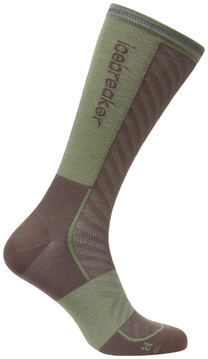 Merino Blend Run+ Crew Socks - Ultralight - Mens - porcini / lichen 1