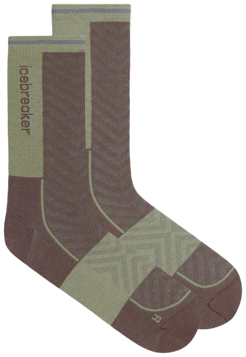 Merino Blend Run+ Crew Socks - Ultralight - Mens - porcini / lichen 1