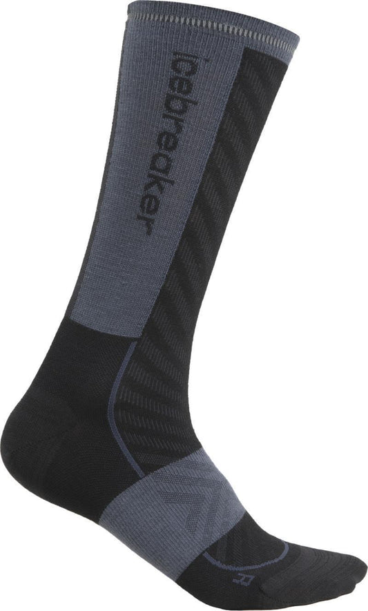 Merino Blend Run+ Crew Socks - Ultralight - Womens - Black / Graphite 1