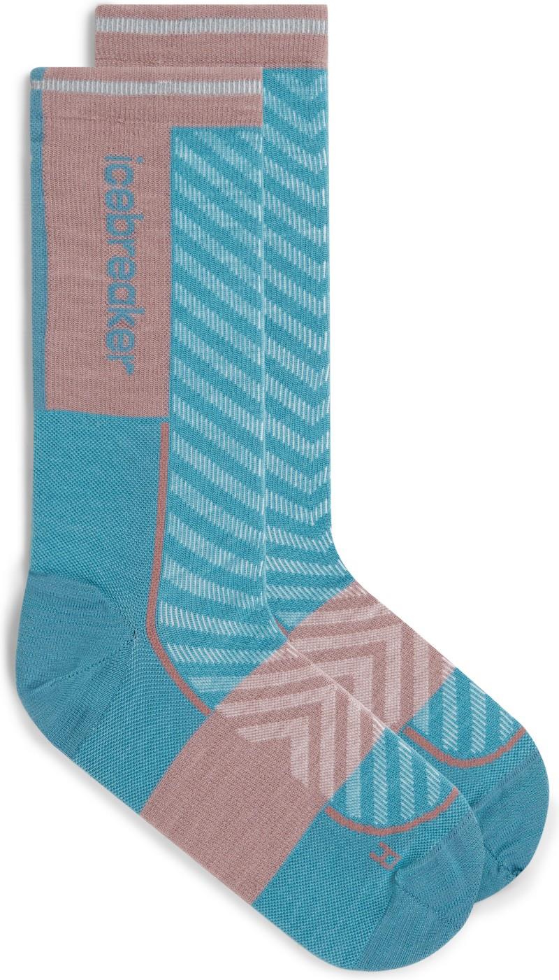Merino Blend Run+ Crew Socks - Ultralight - Womens - topaz / summit 1