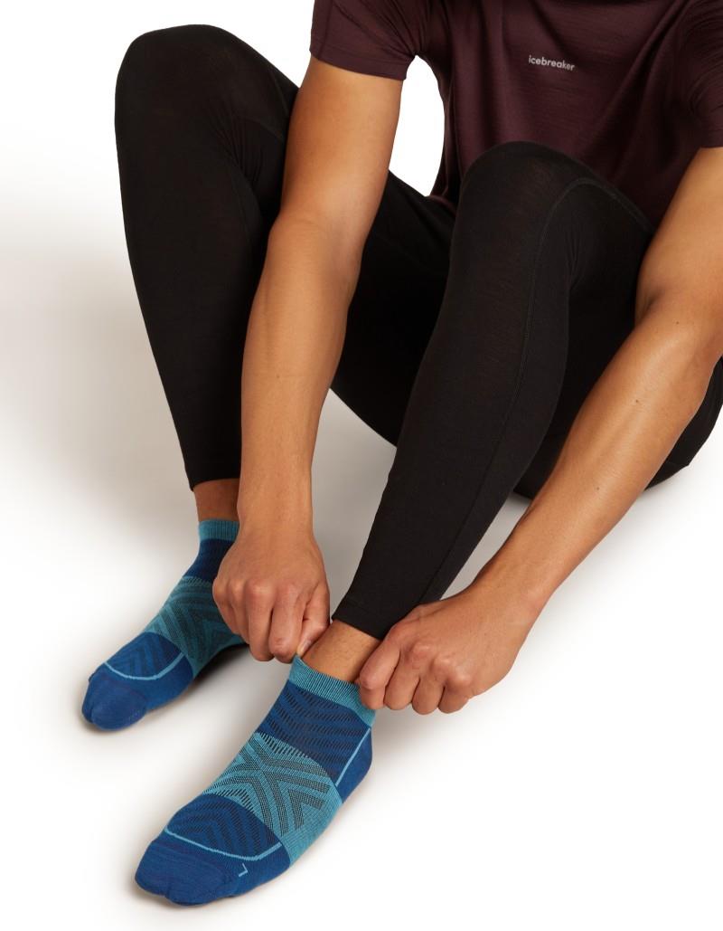 Merino Blend Run+ Micro Socks - Ultralight - Mens - atlantis / topaz 1