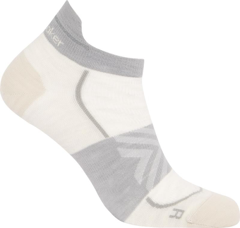 Merino Blend Run+ Micro Socks - Ultralight - Womens - ecru heather / alloy 1