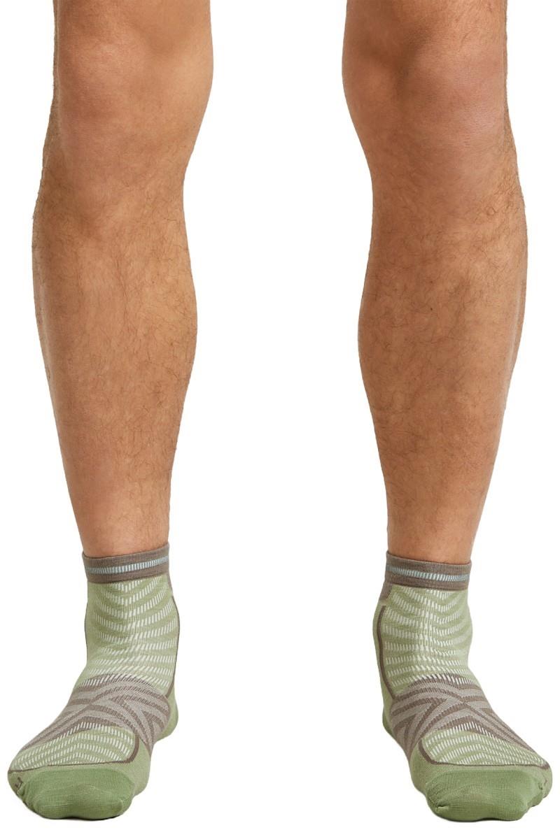 Merino Blend Run+ Mini Socks - Ultralight - Mens - lichen / porcini 1