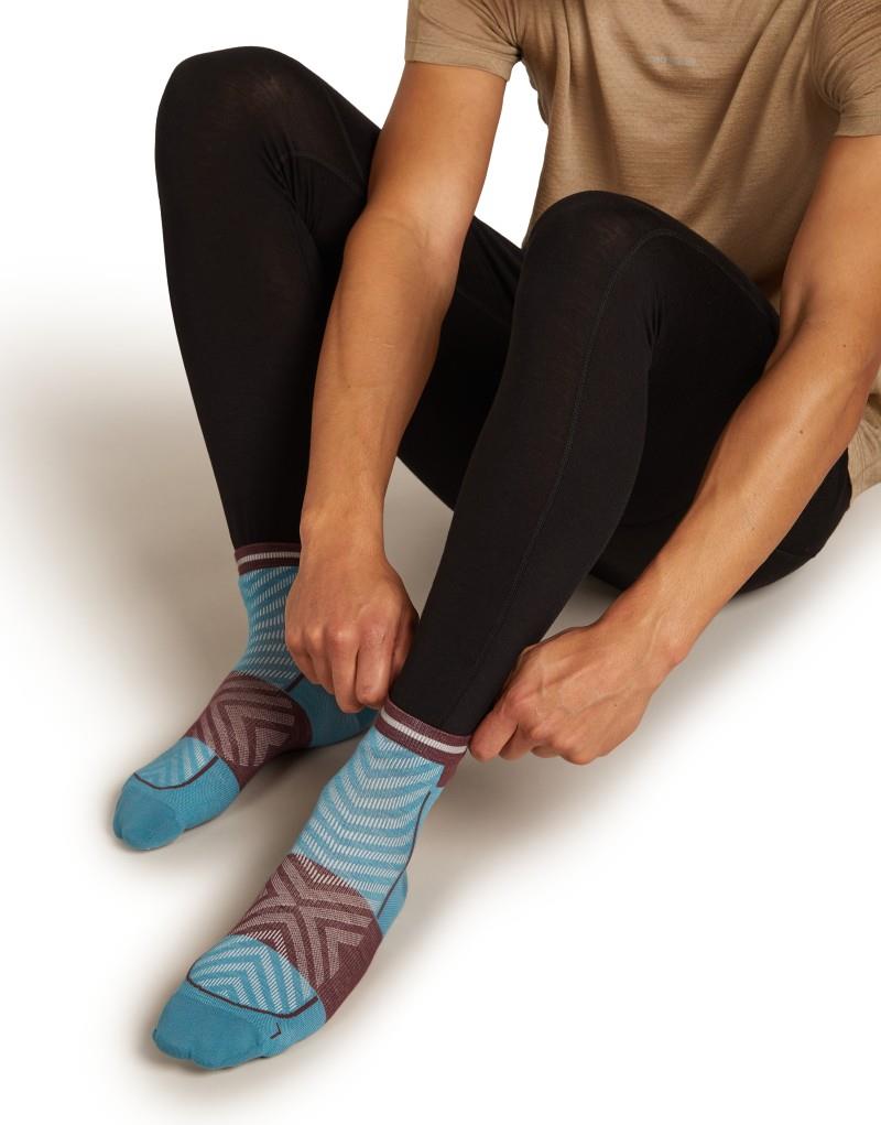 Merino Blend Run+ Mini Socks - Ultralight - Mens - topaz / java 1