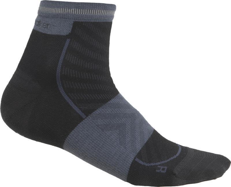 Merino Blend Run+ Mini Socks - Ultralight - Womens - Black / Graphite 1