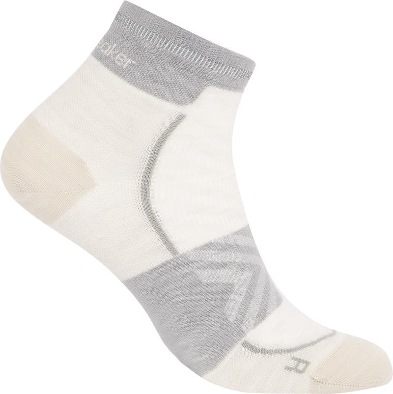 Merino Blend Run+ Mini Socks - Ultralight - Womens - ecru heather / alloy 1