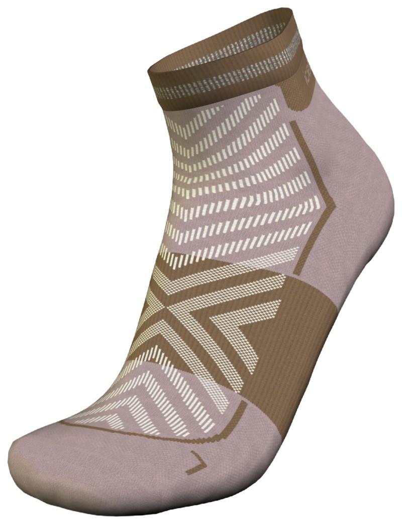 Merino Blend Run+ Mini Socks - Ultralight - Womens - pink quartz / cumin 1