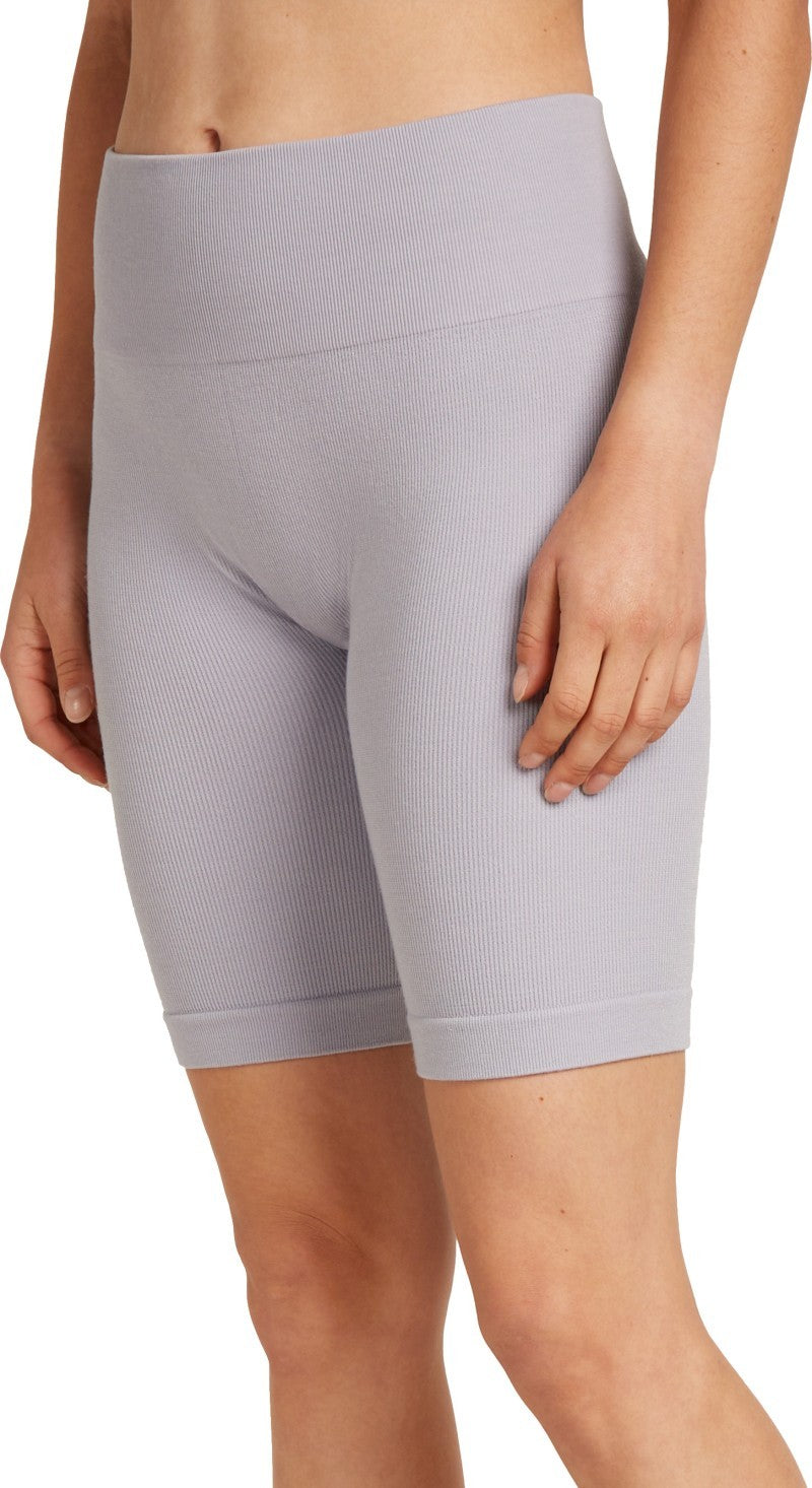 Merino Blend Seamless Rib 8" High Rise Shorts - Womens - grey quartz 1