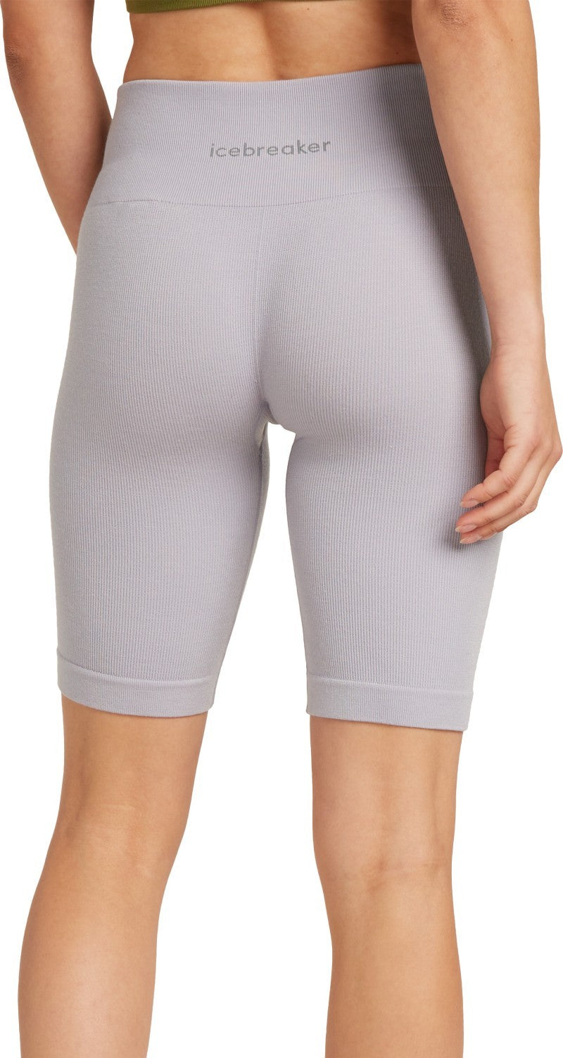 Merino Blend Seamless Rib 8" High Rise Shorts - Womens - grey quartz 1