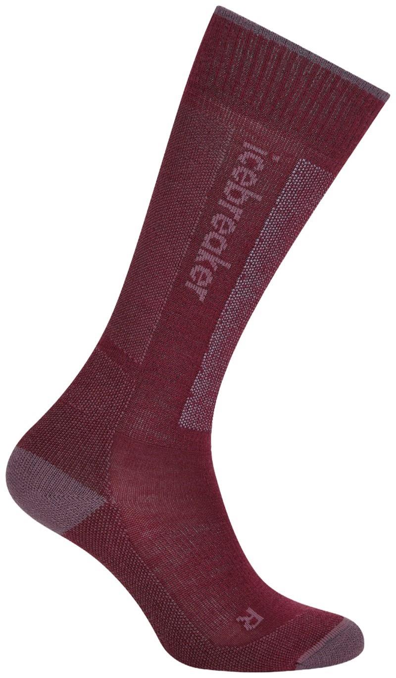 Merino Blend Ski+ Over The Calf Socks - Light - Womens - dk berry / grey plum / zinc blue 1