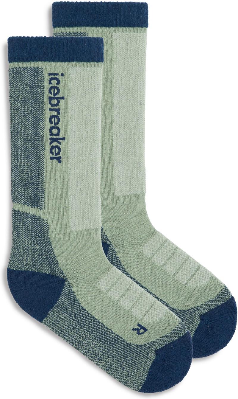 Merino Blend Ski+ Over the Calf Socks - Medium - Kids - seaglass / atlantis / snow 1