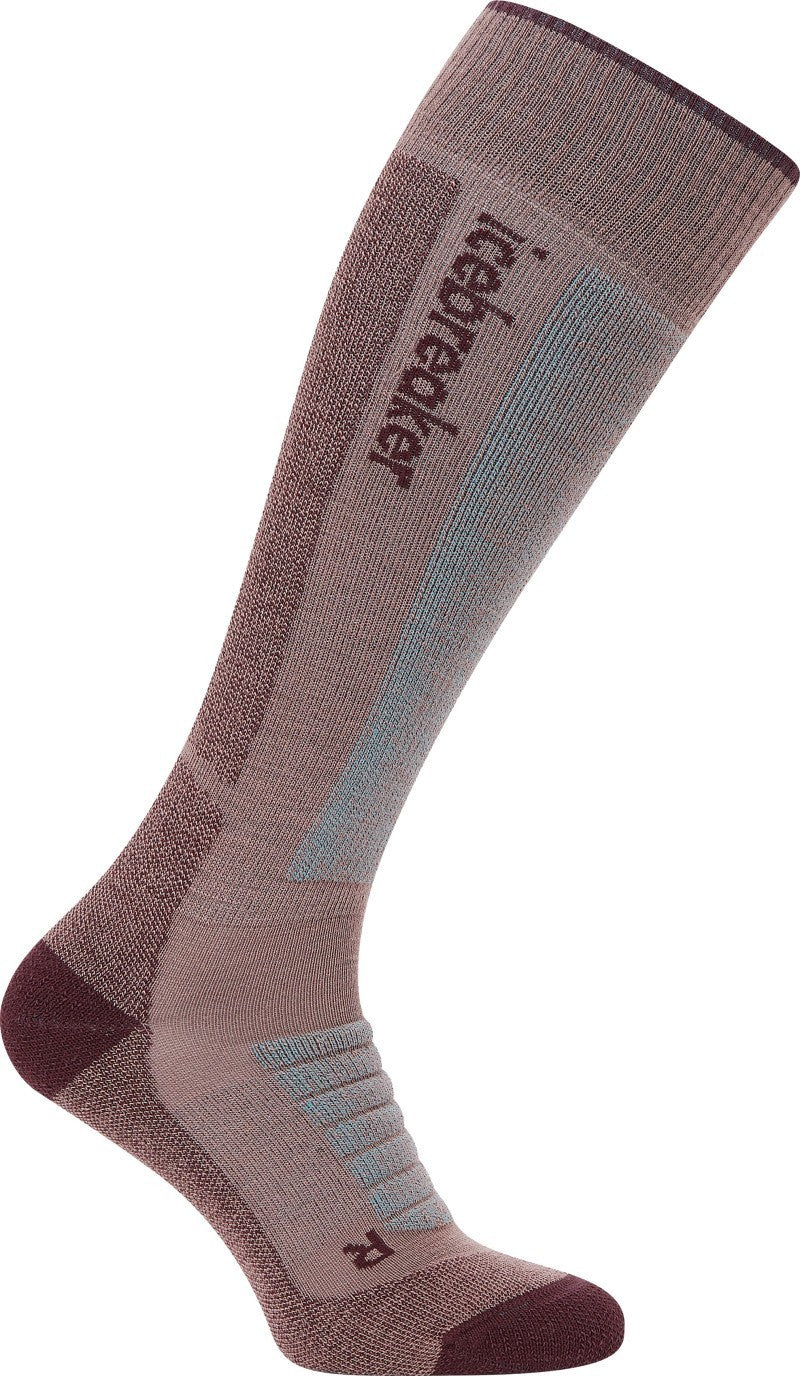 Merino Blend Ski+ Over the Calf Socks - Medium - Womens - summit / java / hydro 1