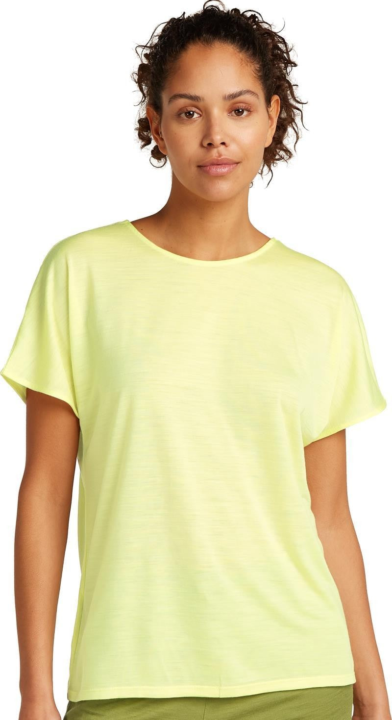 Merino Blend  Drayden Reversible SS Top - Womens - citrine 1