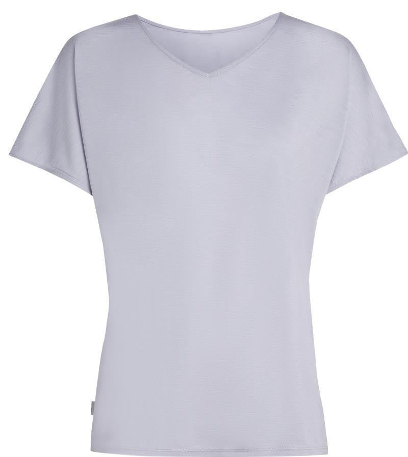 Merino Blend  Drayden Reversible SS Top - Womens - grey quartz 1