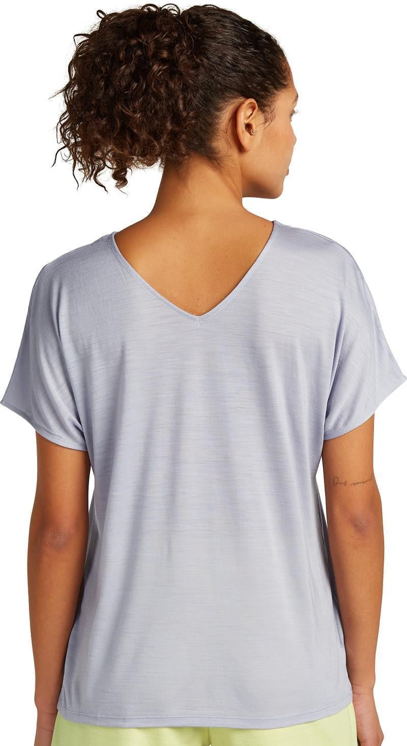 Merino Blend  Drayden Reversible SS Top - Womens - grey quartz 1