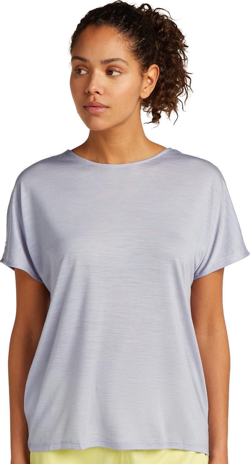 Merino Blend  Drayden Reversible SS Top - Womens - grey quartz 1