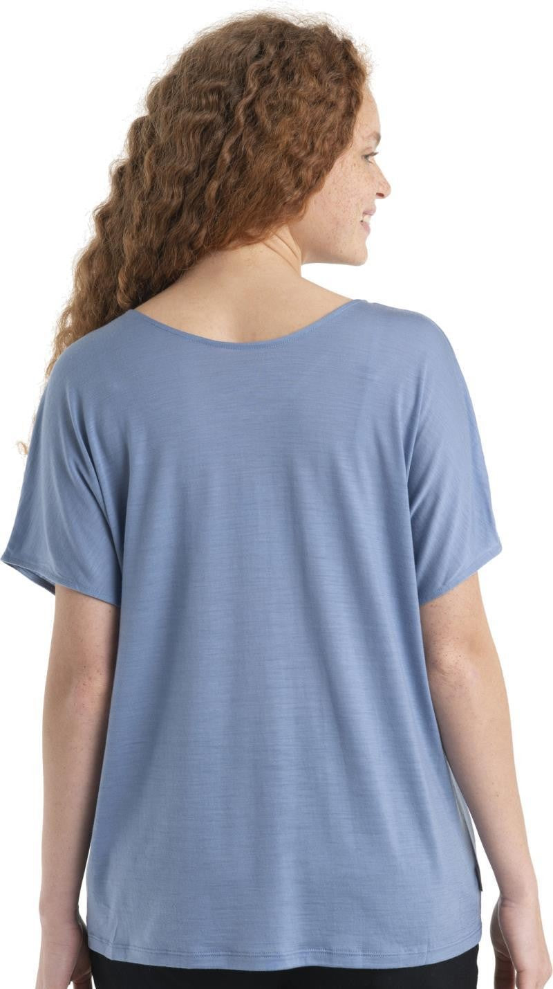 Merino Blend  Drayden Reversible SS Top - Womens - kyanite 1