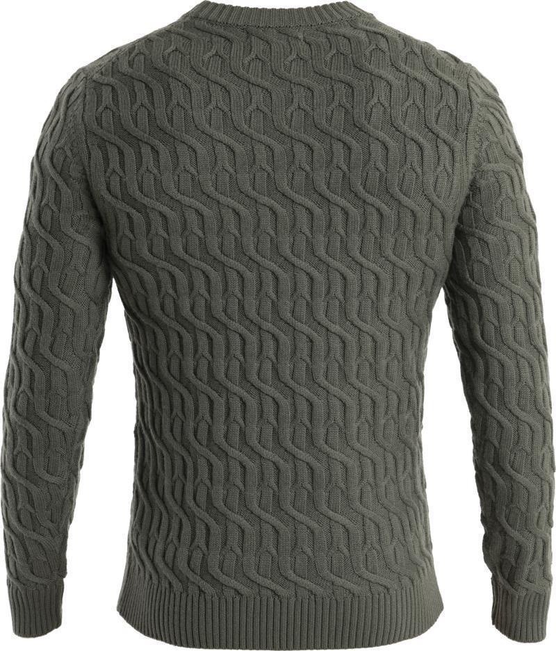 Merino Cable Knit Crewe Sweater - Mens - Loden 2