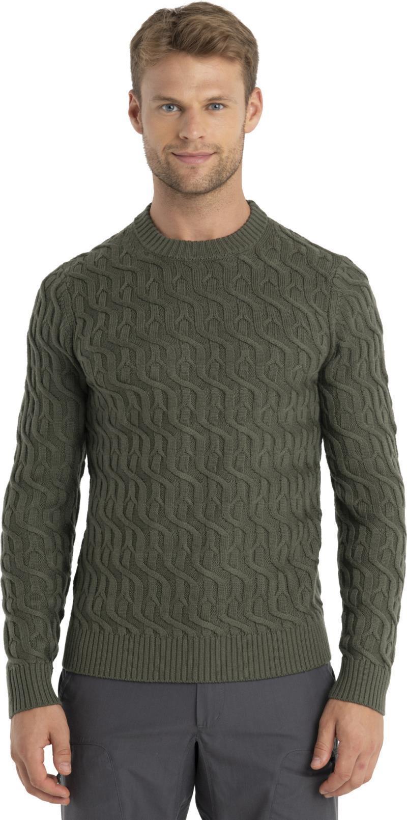 Merino Cable Knit Crewe Sweater - Mens - Loden 3