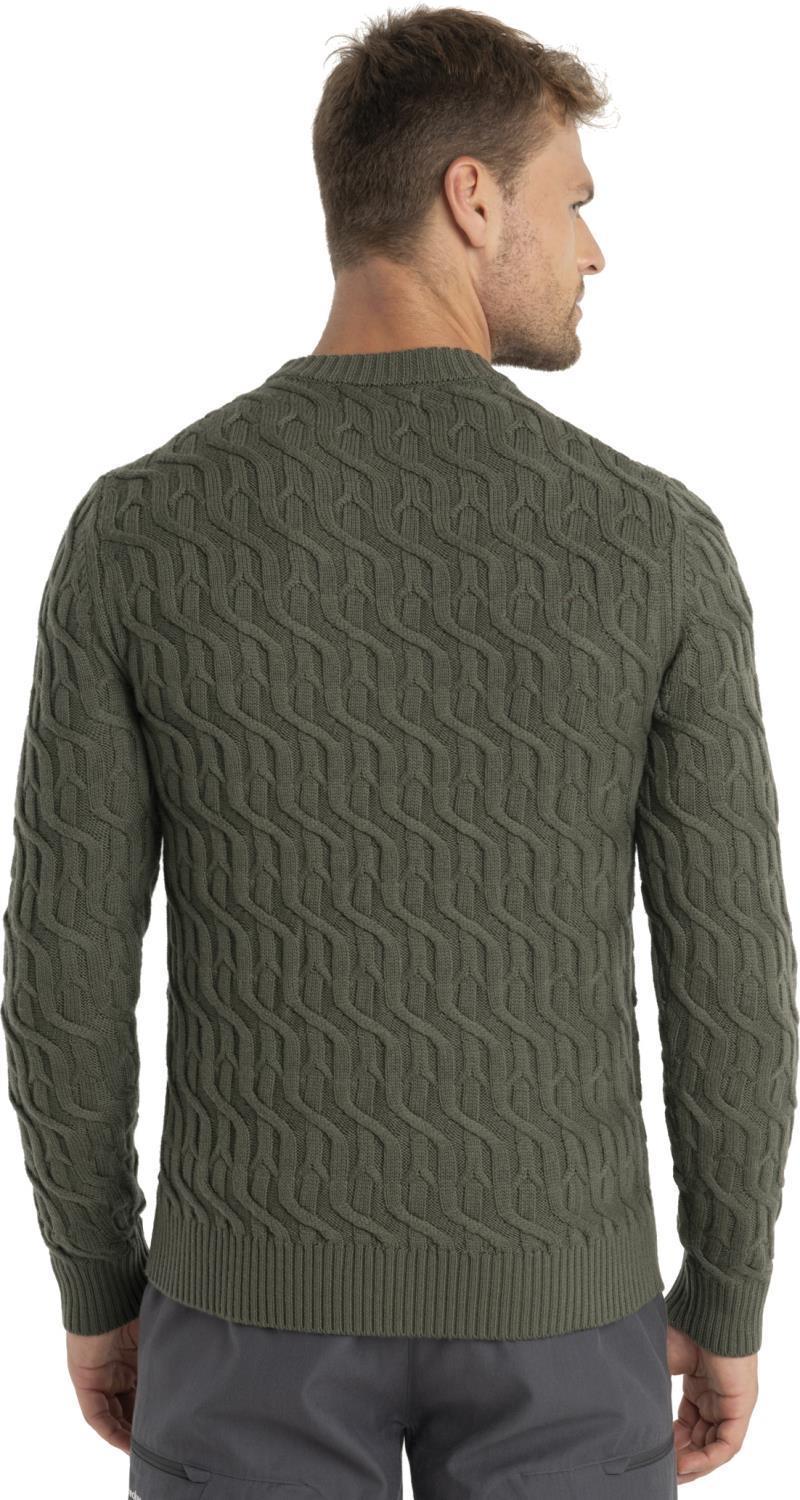 Merino Cable Knit Crewe Sweater - Mens - Loden 4