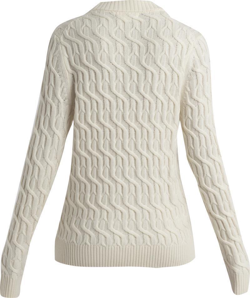Merino Cable Knit Crewe Sweater - Womens - Undyed 2