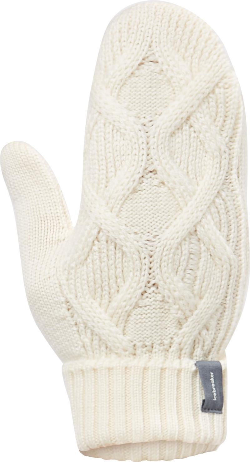Merino Cable Knit Mittens - undyed 1