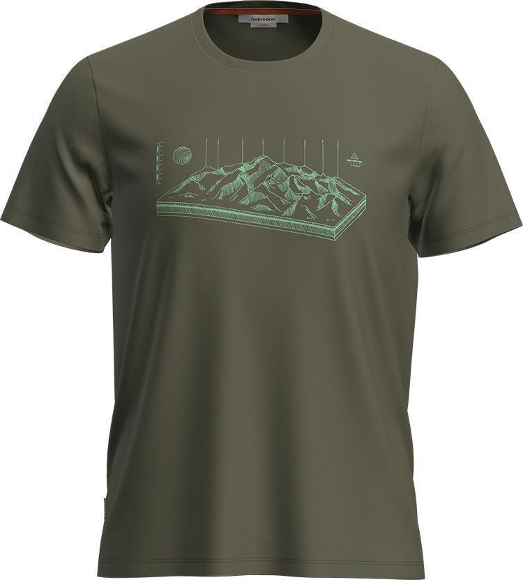 Merino Central Classic SS Tee - Alps 3D - Mens - Loden 1