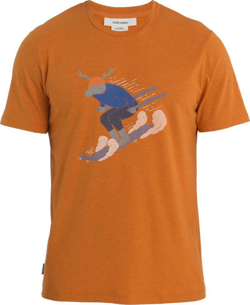 Merino Central Classic SS Tee - Ski Rider - Mens - Earth 1