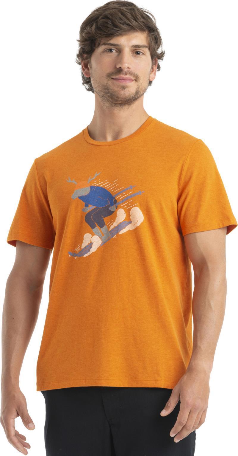 Merino Central Classic SS Tee - Ski Rider - Mens - Earth 3