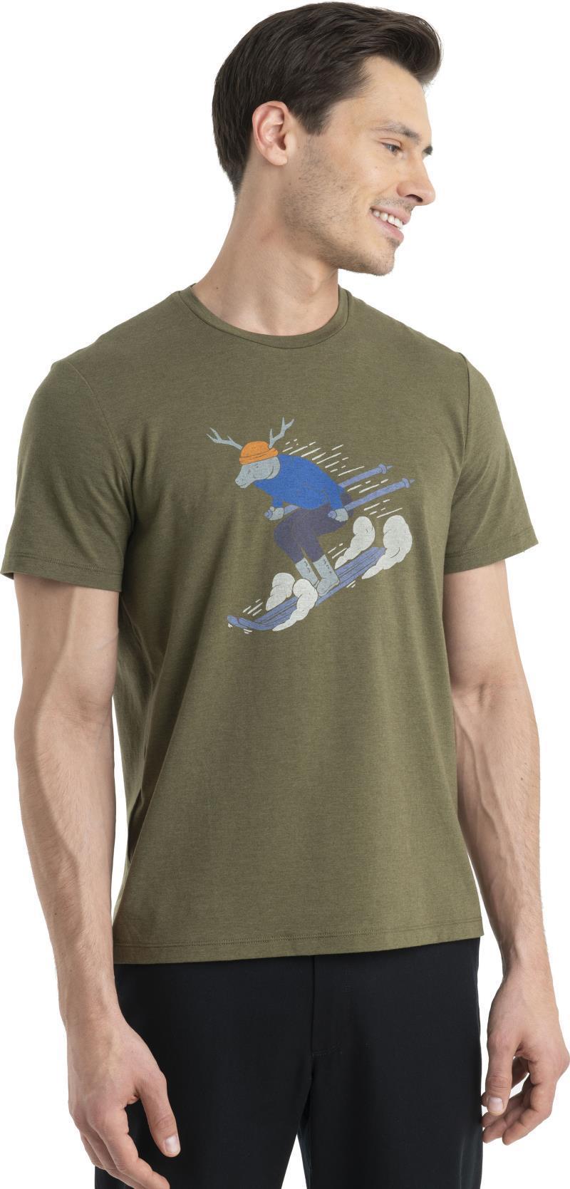 Merino Central Classic SS Tee - Ski Rider - Mens - Loden 3