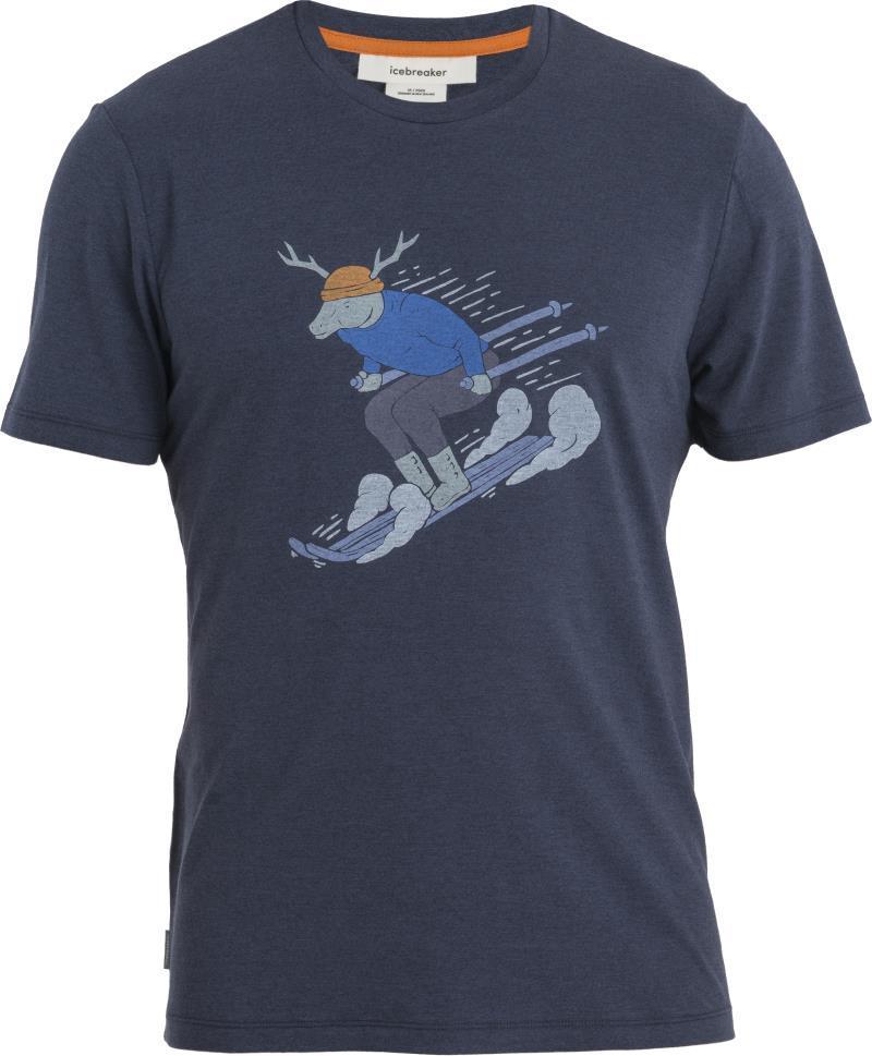 Merino Central Classic SS Tee - Ski Rider - Mens - Midnight Navy #401 1
