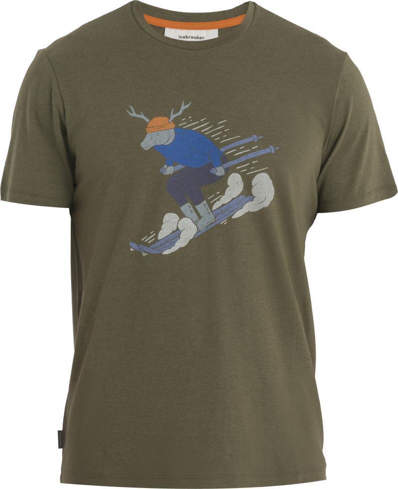 Merino Central Classic SS Tee - Ski Rider - Mens - loden 1