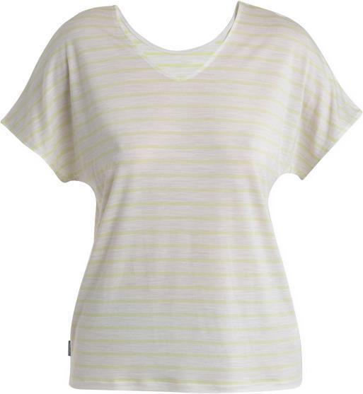 Merino Drayden Reversible SS Top - Stripe - Womens - Ecru Heather / Glazen - Stripe 1
