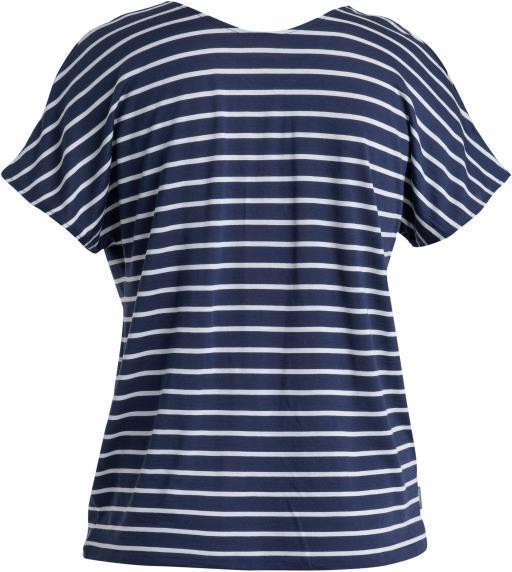 Merino Drayden Reversible SS Top - Stripe - Womens - Midnight Navy / Snow - Stripe 2