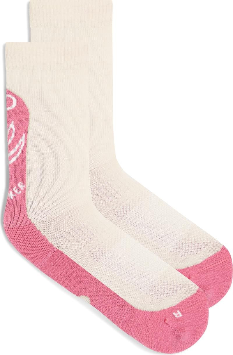 Merino Hike+ Crew Socks - Light - Fresh Fern - Womens - chalk / pop / snow 1