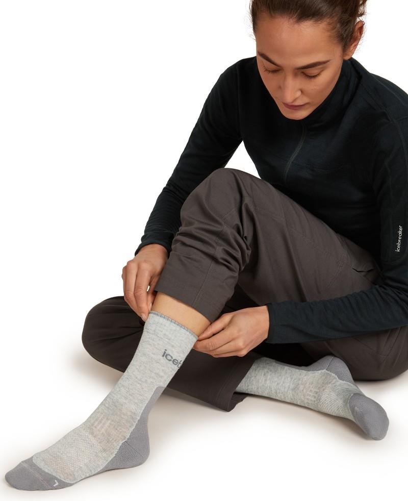 Merino Hike+ Crew Socks - Light - Womens - blizzard heather / alloy 1