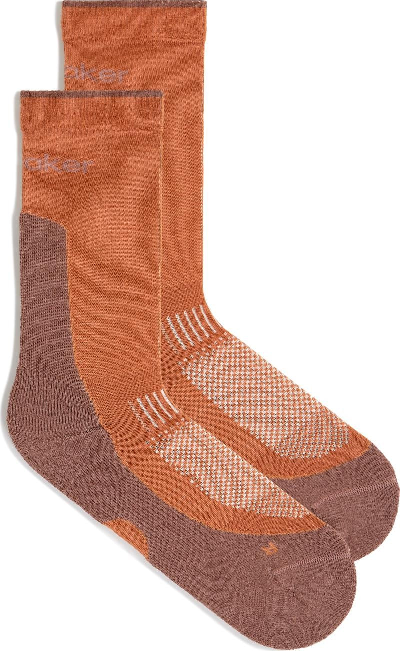 Merino Hike+ Crew Socks - Light - Womens - dusty clay / carob 1