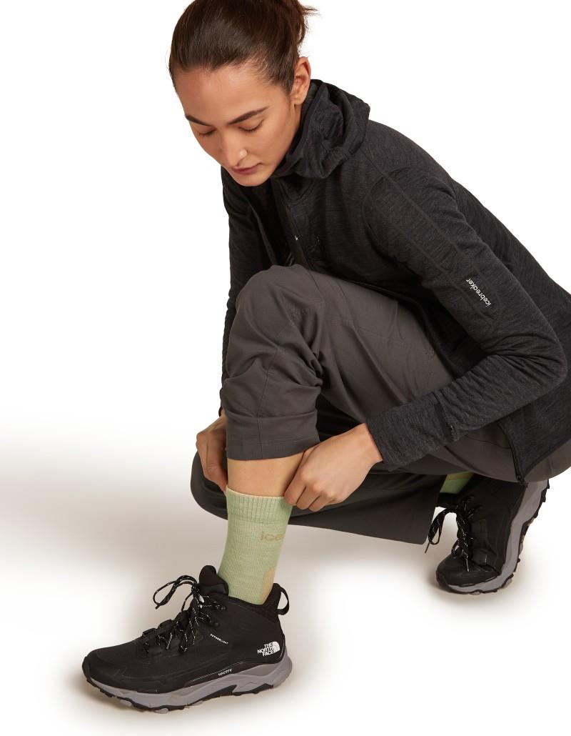 Merino Hike+ Crew Socks - Light - Womens - lichen / sand 1