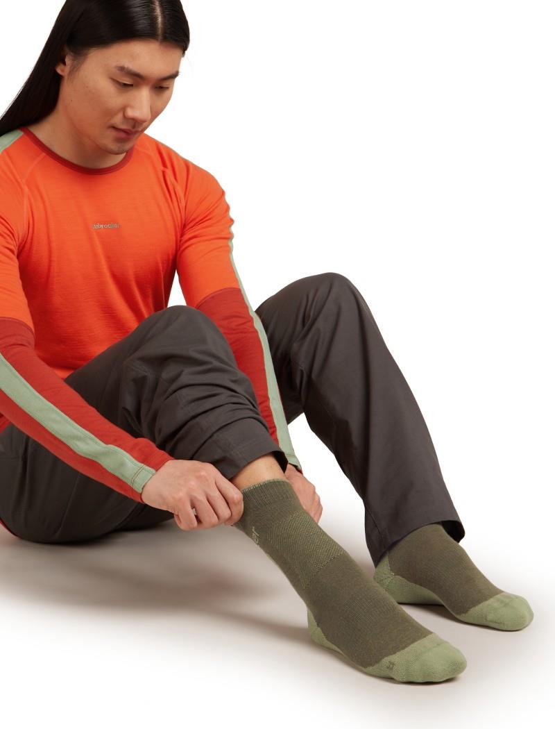 Merino Hike+ Crew Socks - Medium - Mens - loden / lichen 1