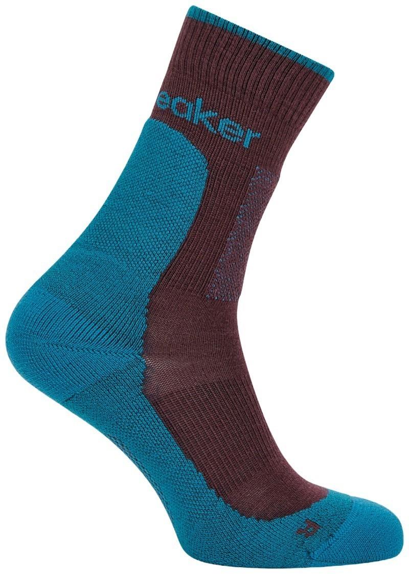 Merino Hike+ Crew Socks - Medium - Womens - java / tidal teal 1