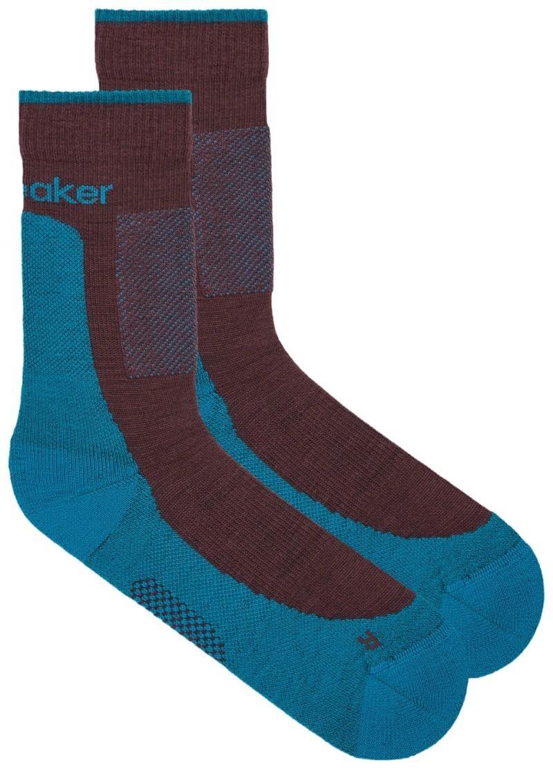 Merino Hike+ Crew Socks - Medium - Womens - java / tidal teal 1
