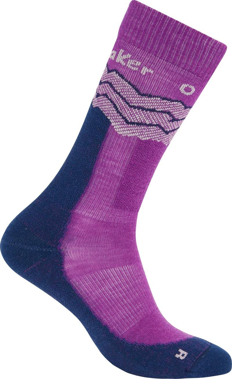 Merino Hike+ Crew Socks - Medium -  Across the Peaks - Mens - passion / royal navy / ether 1