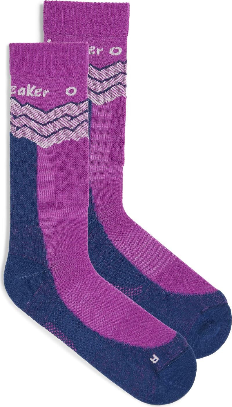 Merino Hike+ Crew Socks - Medium -  Across the Peaks - Mens - passion / royal navy / ether 1