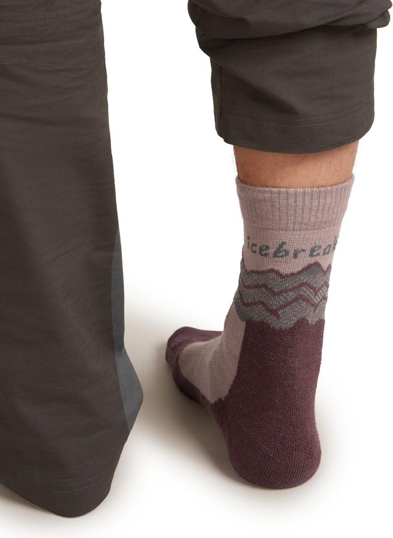 Merino Hike+ Crew Socks - Medium -  Across the Peaks - Mens - summit / java / obsidian 1