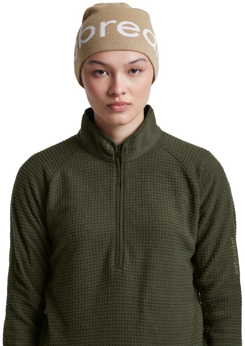 Merino Icebreaker Beanie - cumin / ecru heather 1