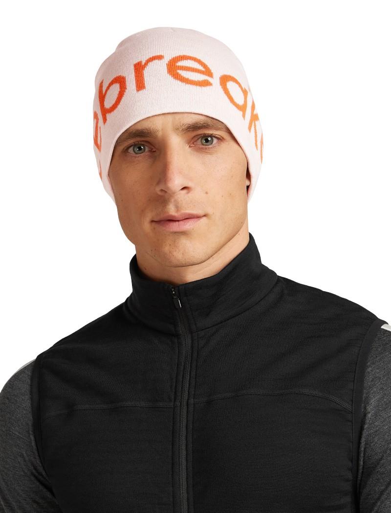 Merino Icebreaker Beanie - ecru heather / spice 1