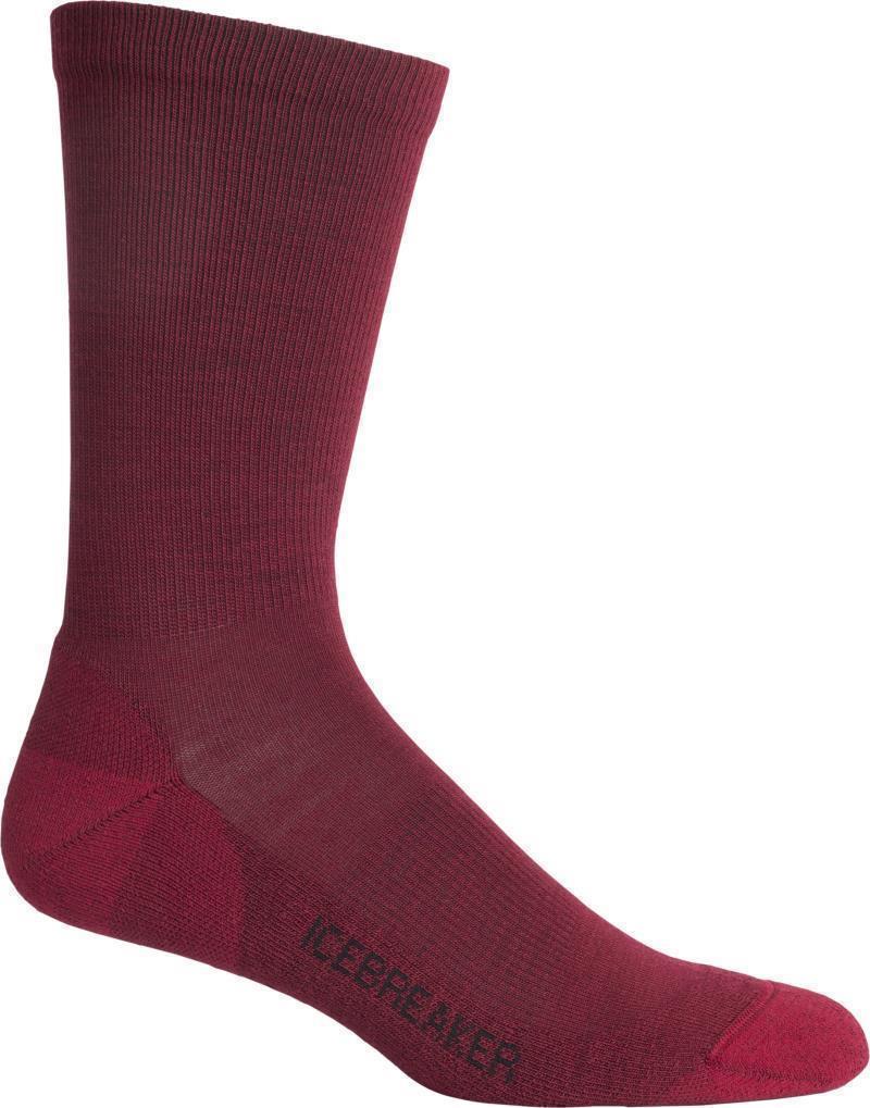 Merino LifeStyle Crew Socks - Light - Mens - Cabernet / Black 1