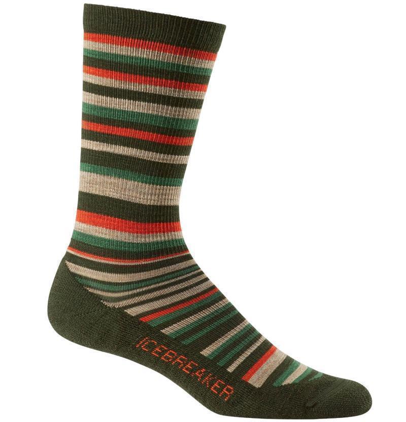 Merino LifeStyle Crew Socks - Light - Mens - Ivy Heather / Heat / Rye Heather 1