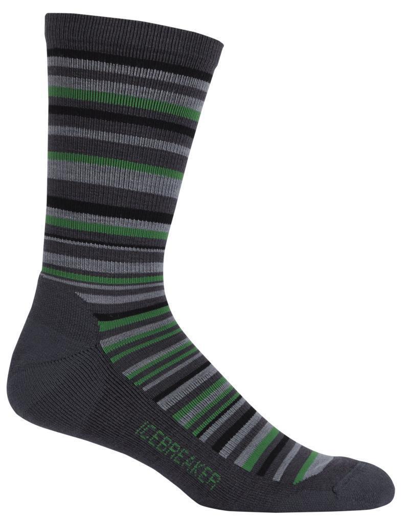 Merino LifeStyle Crew Socks - Light - Mens - Monsoon / Leaf / Fossil 1