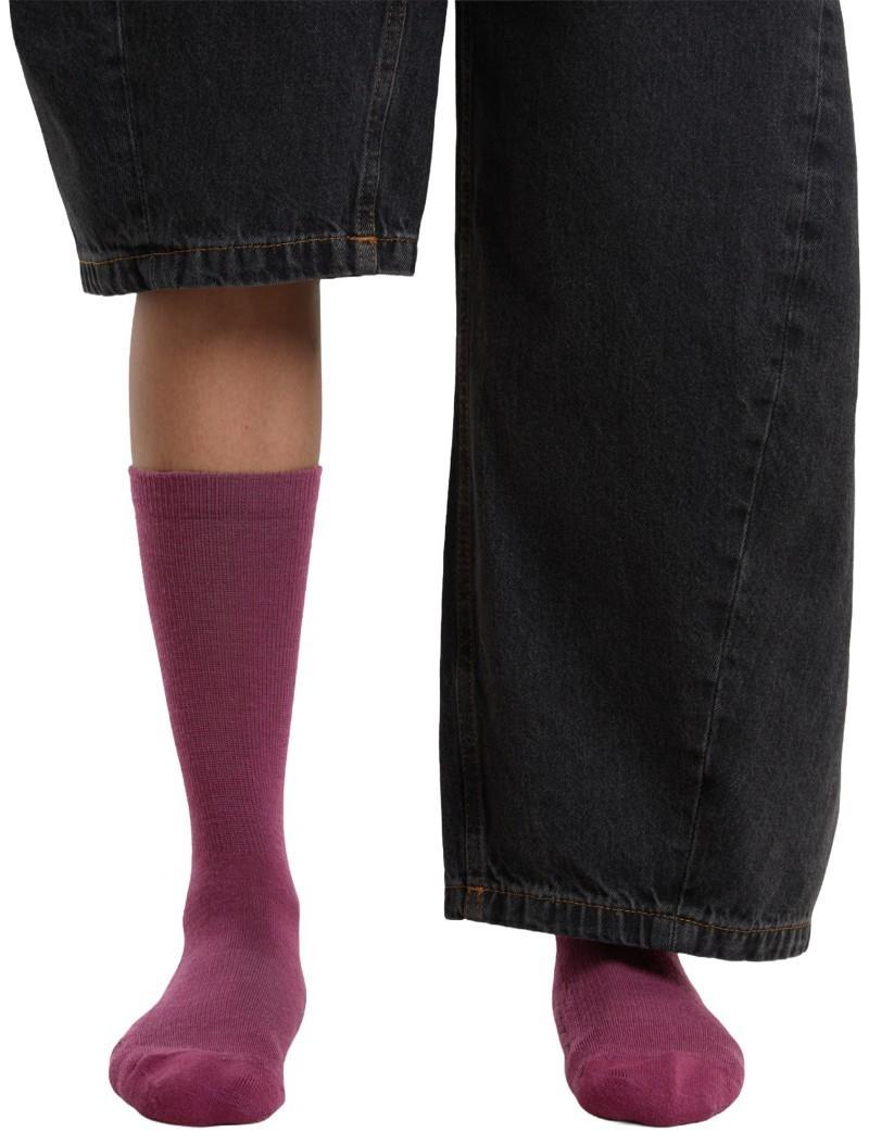Merino LifeStyle Crew Socks - Light - Womens - dark berry 1